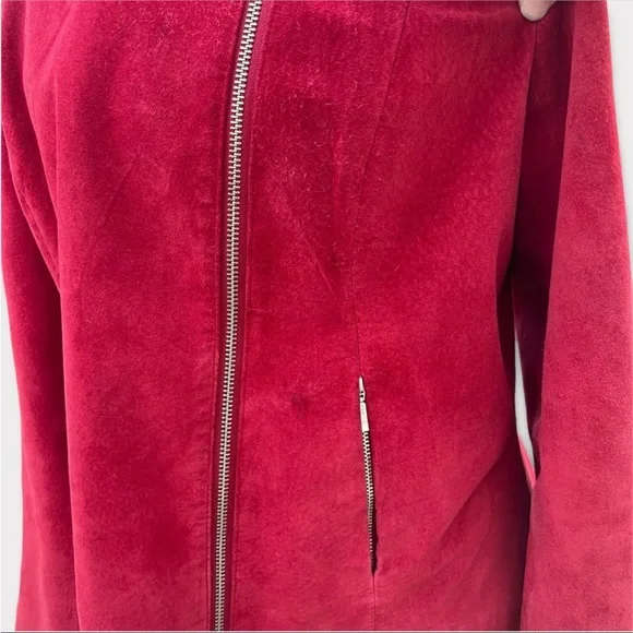 Alfani 100% Leather Suede Jacket - Picture 9 of 13